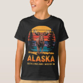 T-shirt Alaska Is Calling And I Moose Go Funny Animal Love (Devant)