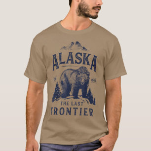 T-shirt Alaska La Dernière frontière Ours Maison Hommes 