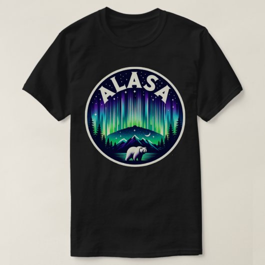 T-shirt Alaska Lumières du Nord Visualiser les vacances 1 (Design devant)