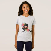 T-Shirt Alaska Monogram State Chalkboard Floral & Heart (Devant entier)