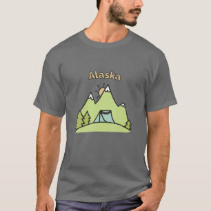 T-shirt Alaska Mountains Randonnée Escalade Camping Et Out