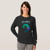 T-shirt Alaska Northern Lights T Oie d'Alaska avec Aurora (Devant entier)