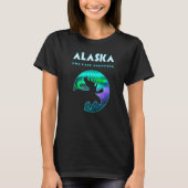 T-shirt Alaska Northern Lights T Oie d'Alaska avec Aurora (Devant)