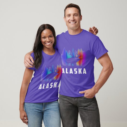 T-shirt Alaska Reindeer Moose Polar Lights Winterfeeling G (Unisexe)