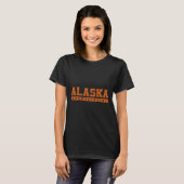 T-shirt Alaska Snowboard Orange Texte Vintage (Devant entier)