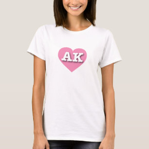 T-shirt Alaska Solid Pink Heart - J'aime AK