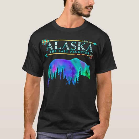 T-shirt Alaska State Pride Alaska Northern Lights Alaskan (Devant)