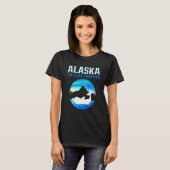 T-shirt Alaska  The Last Frontier Dolphin Alaska State USA (Devant entier)