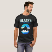 T-shirt Alaska  The Last Frontier Dolphin Alaska State USA (Devant entier)