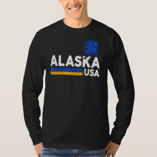 T-shirt Alaska USA Alaskan Retro Vintage Home State Flag
