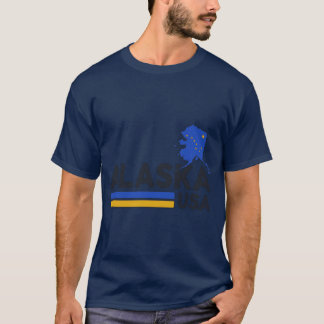 T-shirt Alaska USA Shirt Alaskan Retro Vintage Home State 
