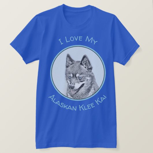 T-shirt Alaskan Klee Kai Peinture - Cute Original Chien Ar (Design devant)