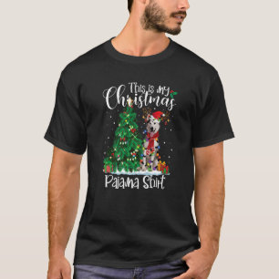 T-shirt Alaskan Malamute Christmas Lights Pajama Dog
