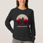 T-shirt Alaskan Malamute Moon and Halloween 1 (Devant)