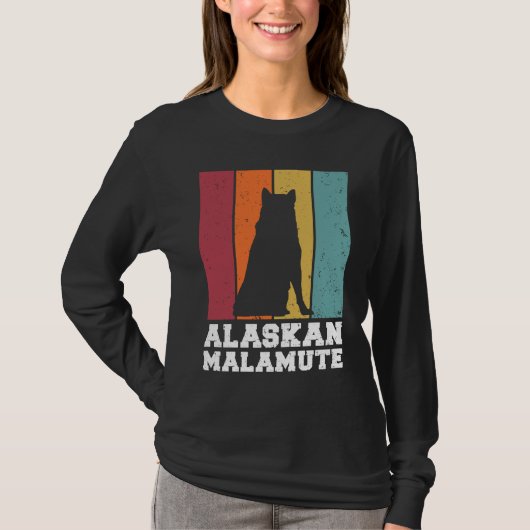 T-shirt Alaskan Malamute Vintage (Devant)