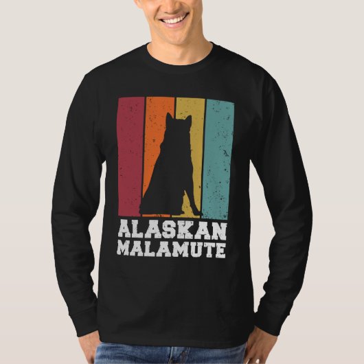 T-shirt Alaskan Malamute Vintage (Devant)