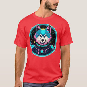 T-shirt Alaskien Malamute Cosmique Chien Chien Cosmétique