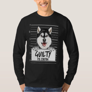 T-shirt Alaskien Malamute Mugshot Coupable Chien