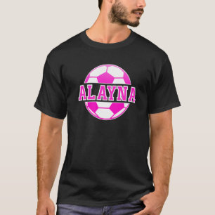 T-shirt Alayna Nom Filles Football Jouer Football Sport Fa