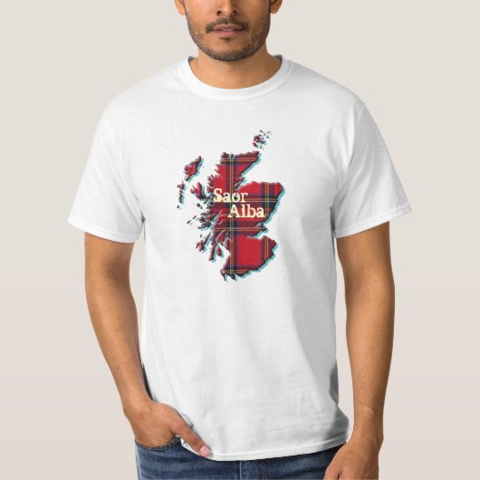T-shirt alba de Saor de carte écossaise libre de (Devant)