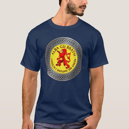 T-shirt Alba Gu Brath Lion Rampant noeud (Devant)