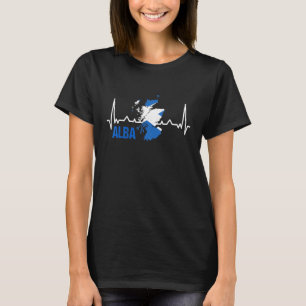 T-shirt Alba Heartbeat Scotland Scotland Drapeau Scotland