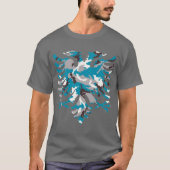 T-shirt Albanais bleu Eagle de Camo (Devant)