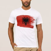 T-shirt albanais de drapeau (Devant)