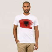 T-shirt albanais de drapeau (Devant entier)