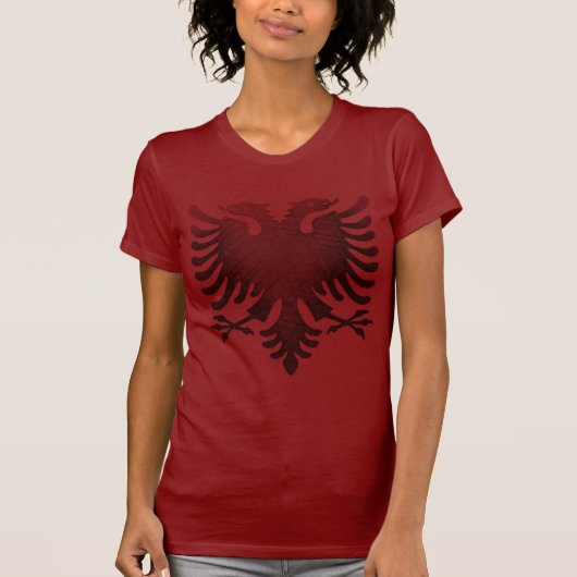 T-shirt Albanais rouge Eagle (Devant)