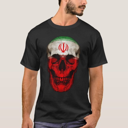 T-shirt Albania Flag Skull Iranian Roots Proud Patriotic (Devant)