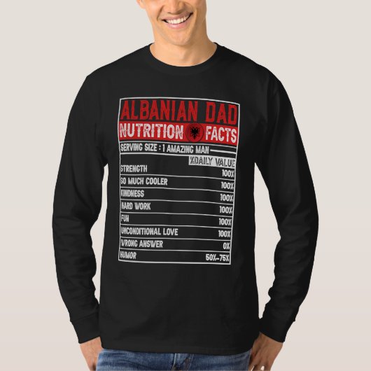 T-shirt Albanian Dad   Dad Hero Nutritional Father's Day (Devant)