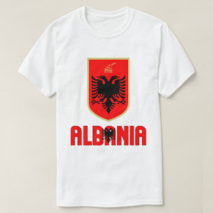 T-shirt Albanie Drapeau et blason Patriotique