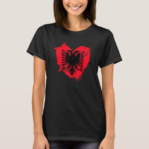 T-shirt Albanie Drapeau J'Aime C'Est Dans Mon Adn Pour Les