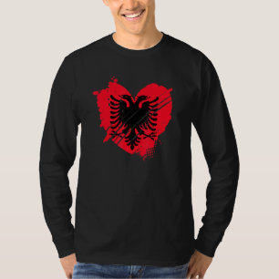 T-shirt Albanie Drapeau J'Aime C'Est Dans Mon Adn Pour Les