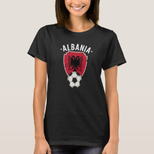 T-shirt Albanie Football Albanie Drapeau Football Prid Alb