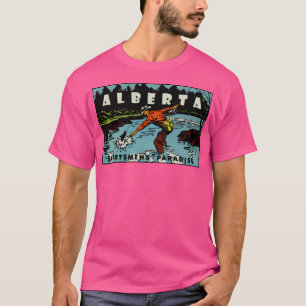 T-shirt Alberta Fly Fishing Ab Vintage voyage Decal