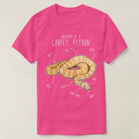 T-shirt Albino Darwin animal Python Snake Anatomie (Design devant)