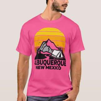 T-shirt Albuquerque Nouveau-Mexique Camping Retro Sunrise 