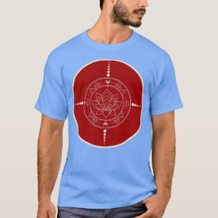 T-shirt Alchimie Design 8 Cercle rouge et or