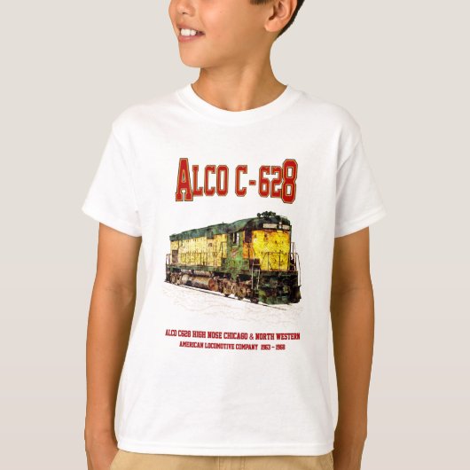 T-shirt Alco C-628 aka Alco Century 628 Diesel Locomotive (Devant)