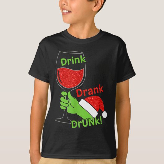 T-shirt Alcohol &amp; Tails Drink Drank Drunk! Funny Chris (Devant)