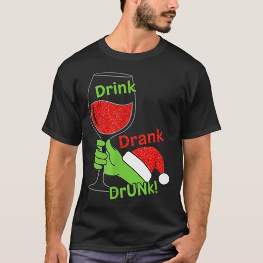 T-shirt Alcohol &amp; Tails Drink Drank Drunk! Funny Chris (Devant)