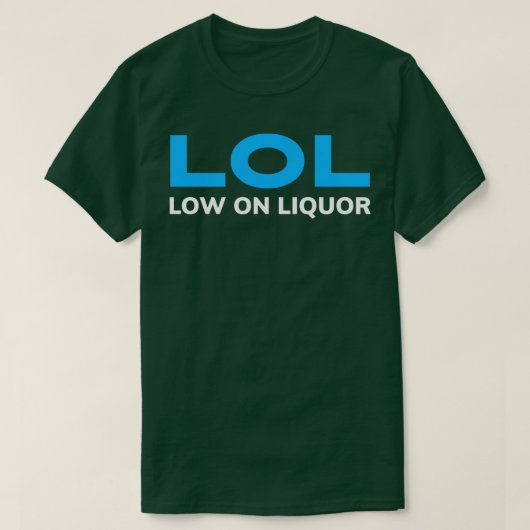 T-SHIRT ALCOOL FAIBLE SUR LIQUEUR (Design devant)