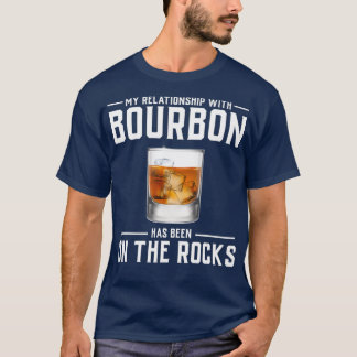 T-shirt Alcool sur les rochers drôle Bourbon s Hommes Femm