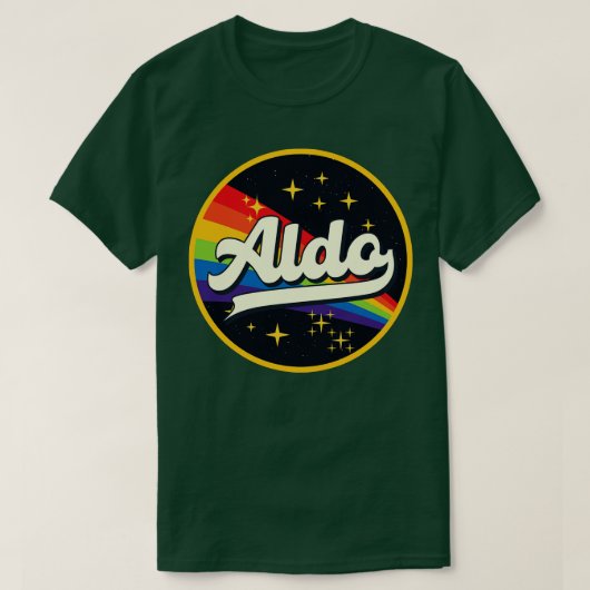 T-shirt Aldo Rainbow Dans L'Espace Style Vintage (Design devant)