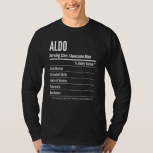 T-shirt Aldo Taille du service Nutrition Étiquette Calorie