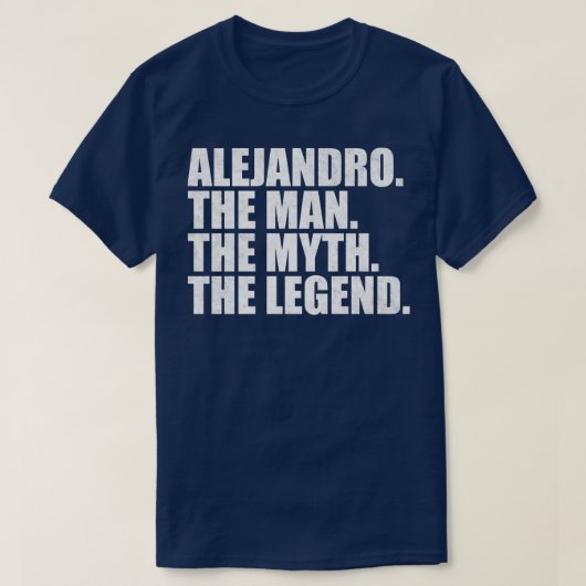 T-shirt Alejandro Alejandro Nom prénom Alejandro (Design devant)