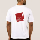 T-shirt Alerte de végétalien ! Plante actionné (Dos)