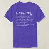 T-shirt Alessandra Nom Alessandra Définition Alessandra F (Design devant)